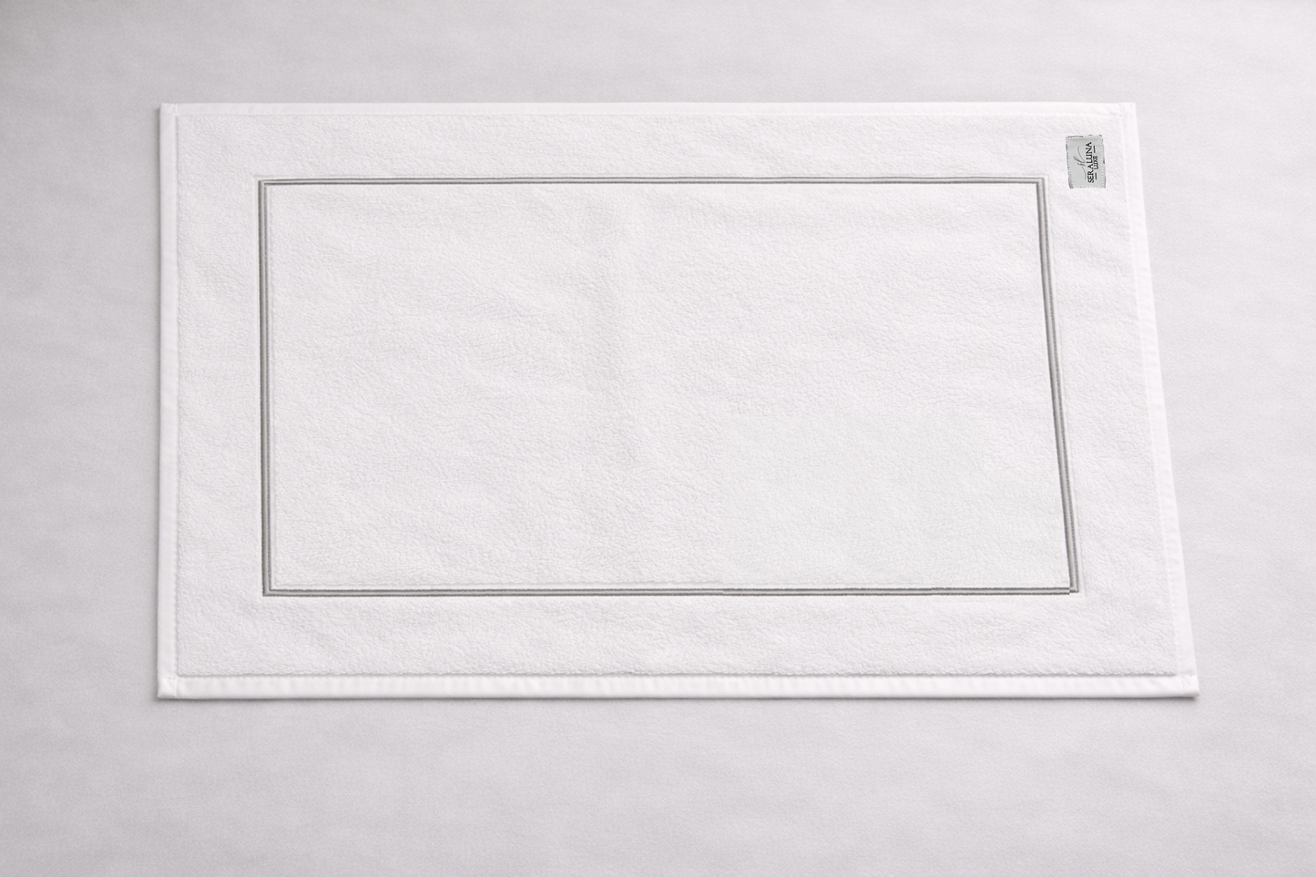 Towel Collection – Crisp White with Silver Embroidery