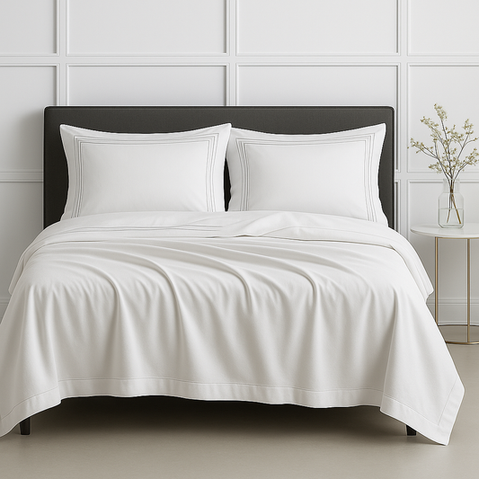 Seraluna Luxe 400 Thread Count 100% Cotton Flat Sheet – Crisp White