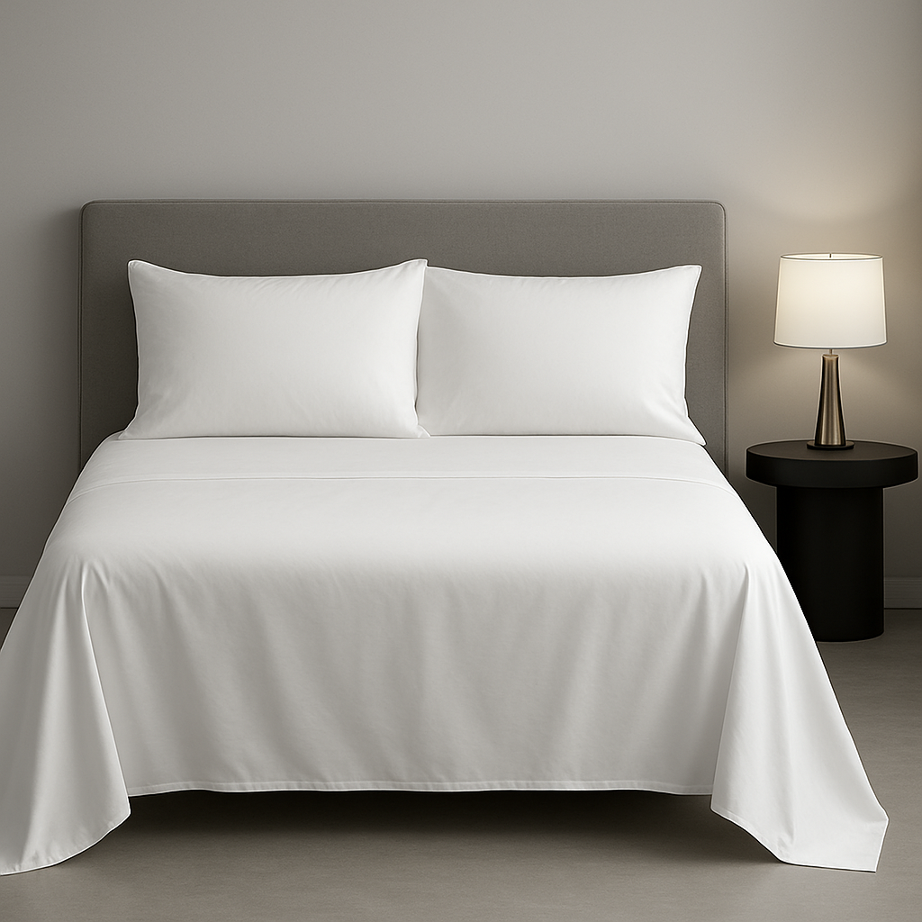 Seraluna Luxe 400 Thread Count 100% Cotton Flat Sheet – Crisp White