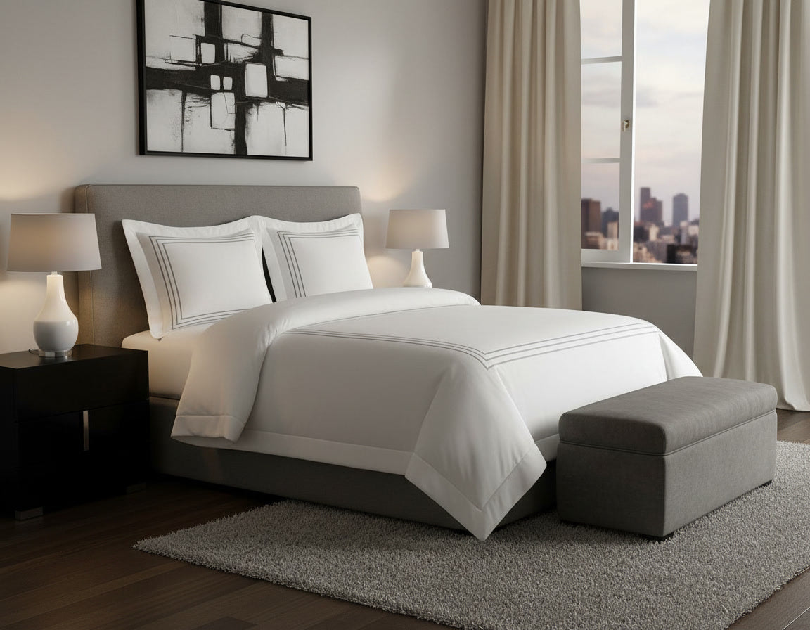 5-Star Hotel Bedding Set — Crisp White