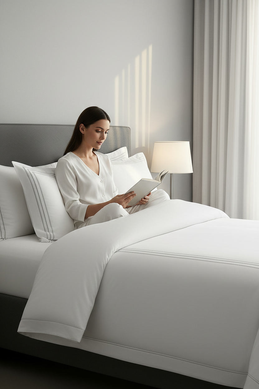 5-Star Hotel Bedding Set — Crisp White